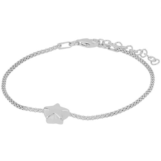 BRACCIALE MAGLIA POP CORN STELLA ACCOPPIATA IN ARGENTO 925°/°°