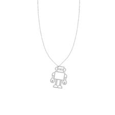 COLLANA CON PENDENTE FILO ROBOT IN ARGENTO 925°/°°