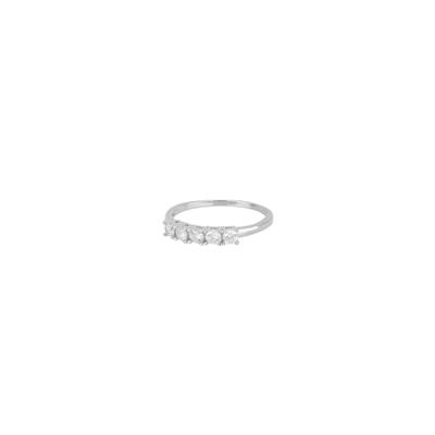 ANELLO 5 PIETRE ZIRCONI WHITE 3MM IN ARGENTO 925°/°°