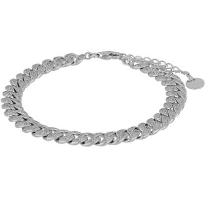 BRACCIALE GROUMETTA ZIRCONATA IN ARGENTO 925°/°°