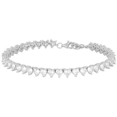 BRACCIALE TENNIS MULTI CUORI 4MM ZIRCONATI IN ARGENTO 925°/°°