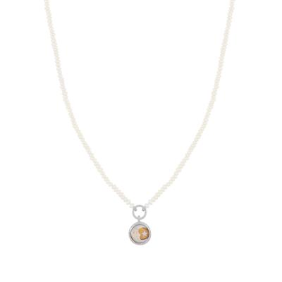 COLLANA MICRO PERLINE E CAMMEO IN ARGENTO 925°/°°