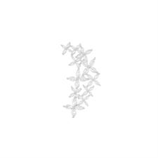 MONO ORECCHINO EARCUFF FIORELLINI ZIRCONATO IN ARGENTO 925°/°°