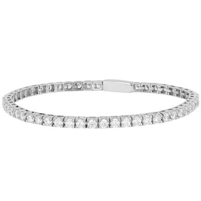 BRACCIALE TENNIS 2,5MM BIANCO ARG.925°/°° ZIRCONI CHIUSURA SCATTO