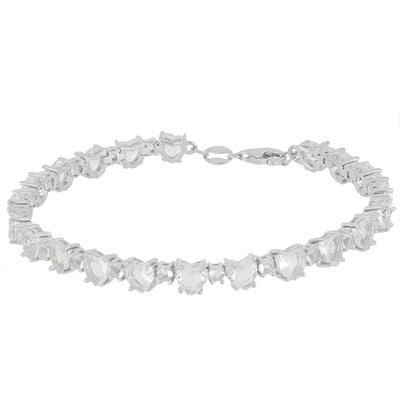 BRACCIALE MULTI CUORE TENNIS ZIRCONATO IN ARGENTO 925°/°°