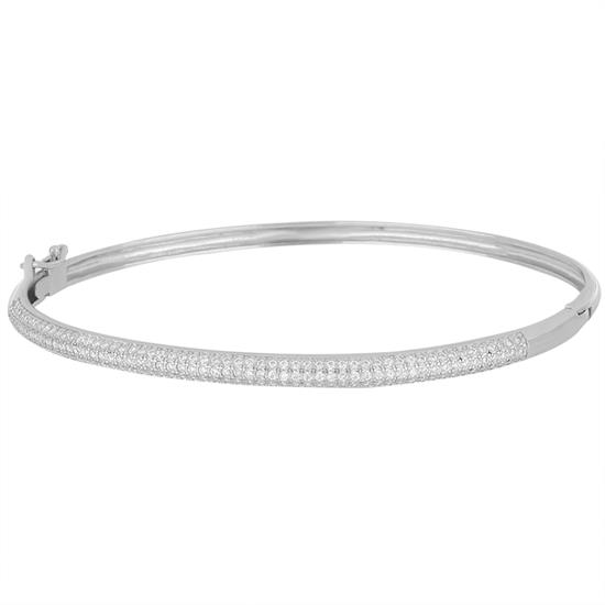 BRACCIALE MANETTA ZIRCONATA SCATTO IN ARGENTO 925°/°°