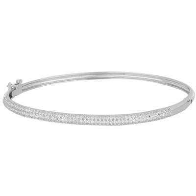 BRACCIALE MANETTA ZIRCONATA SCATTO IN ARGENTO 925°/°°