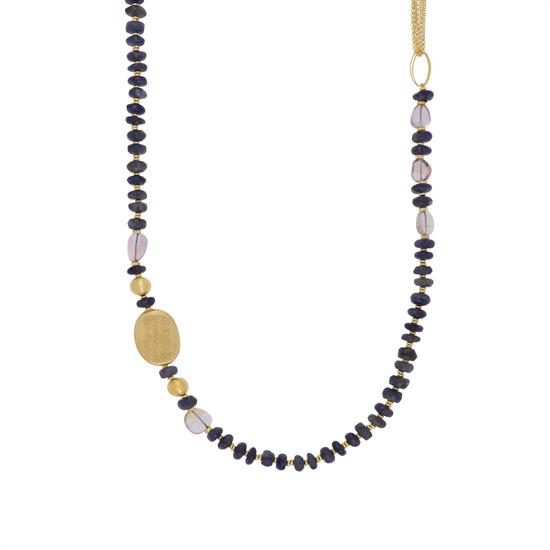 COLLANA PIETRE DURE E ARGENTO 925°/°°