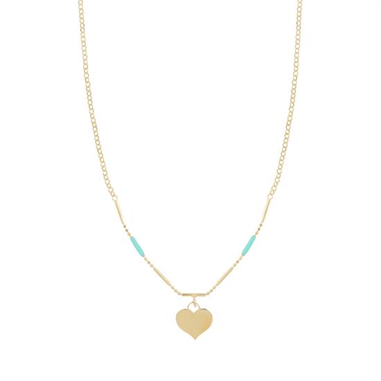 COLLANA ROLLO BACCHETTINE CUORE PENDENTE IN ARGENTO 925°/°°