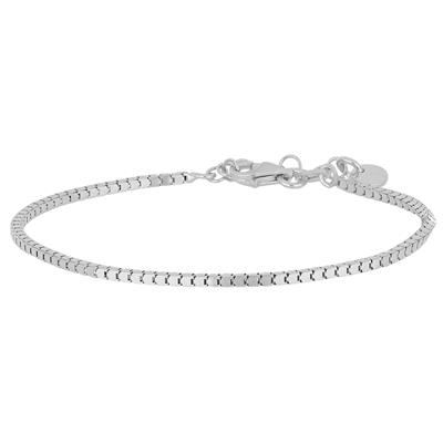 BRACCIALE CATENA TUBO IN ARGENTO 925°/°°