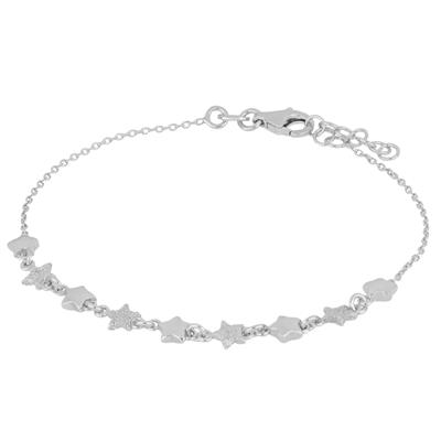 BRACCIALE MICRO STELLE DIAMANTATE IN ARGENTO 925°/°°