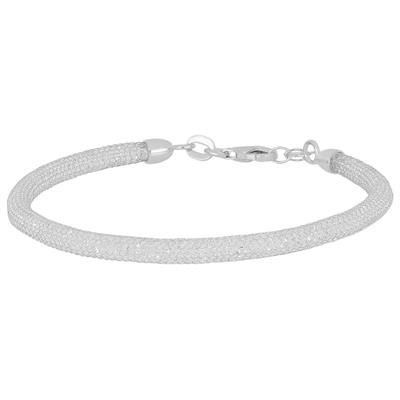 BRACCIALE RETE CON ZIRCONI IN ARGENTO 925°/°°