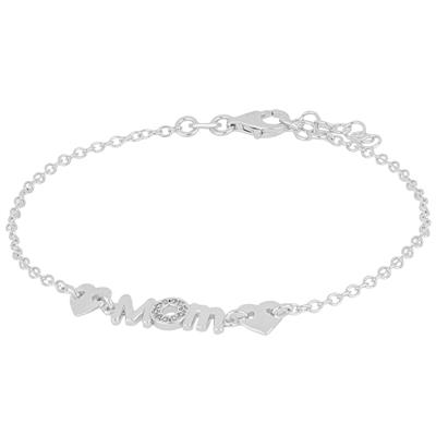 BRACCIALE MOM CON ZIRCONI IN ARGENTO 925°/°°