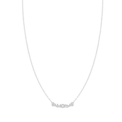 COLLANA MOM CON ZIRCONI IN ARGENTO 925°/°°