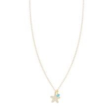 COLLANA STELLA MARINA E TURCHESE IN ARGENTO 925°/°°