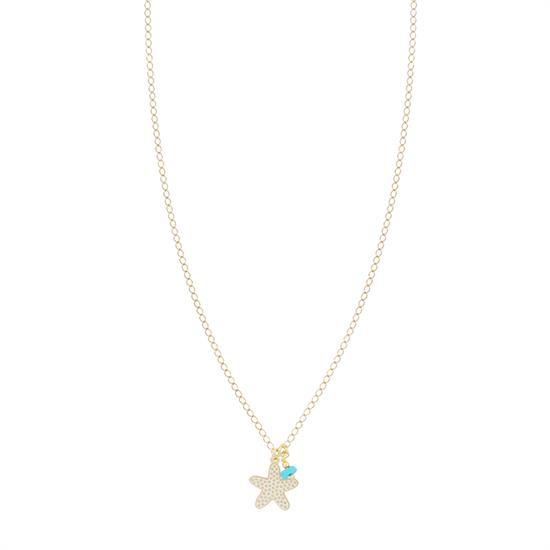 COLLANA STELLA MARINA E TURCHESE IN ARGENTO 925°/°°