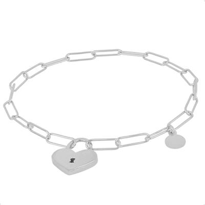 BRACCIALE CUORE LUCCHETTO APRIBILE IN ARGENTO 925°/°°