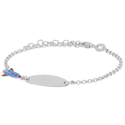 BRACCIALE BIMBO RAZZO CON TARGHETTA IN ARGENTO 925°/°°