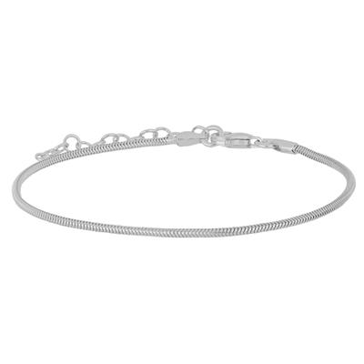 BRACCIALE CODA DI TOPO IN ARGENTO 925°/°°