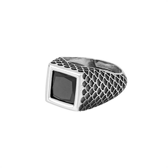 ANELLO SQUAME IN ARGENTO 925°/°° ZIRCONE