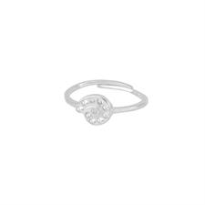 ANELLO CONCHIGLIA RODIO ZIRCONI WHITE ARGENTO 925°/°° REGOLABILE