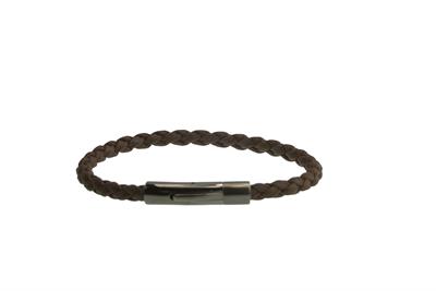 BRACCIALE IN ACCIAIO GREY CON TRECCIA MAIORCA TESTA DI MORO