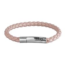 BRACCIALE ACCIAIO CHIUSURA TUBO SILVER CON TRECCIA CIPRIA