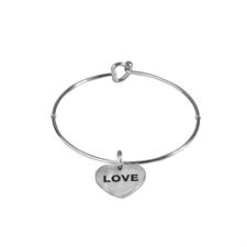 BRACCIALE MANETTA LOVE CAPRI IN ACCIAIO