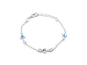 BRACCIALE ANCORETTA SMALTO IN ARGENTO 925°/°°