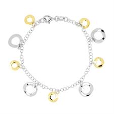 BRACCIALE TONDO MARTELLATO IN ARGENTO 925°/°°