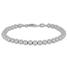 BRACCIALE PALLINO RODIO IN ARGENTO 925°/°°