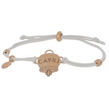 BRACCIALE CAPRI ROSE' IN ARGENTO 925°/°° ED ELASTICO