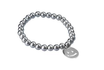 BRACCIALE ESLASTICO EMATITE SMILE IN ARGENTO 925°/°°