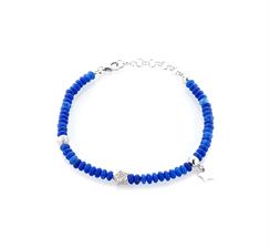 BRACCIALE STELLA AGATA DARK BLUE IN ARGENTO 925°/°°