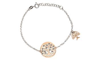 BRACCIALE ALBERO DELLA VITA STELLE GLITTER IN ARGENTO 925°/°°