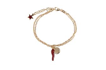 BRACCIALE STELLA TONDINNO ROSE' IN ARGENTO 925°/°° CORNO SMALTO