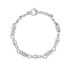 BRACCIALE INFINITI E RONDELLE IN ARGENTO 925°/°°