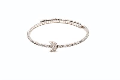 BRACCIALE TENNIS ARMONICO LUNA ZIRCONI E ARGENTO 925°/°°