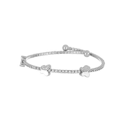 BRACCIALE BANGLE FARFALLE ZIRCONETE IN ARGENTO 925°/°°