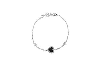 BRACCIALE ONICE CUORE ZIRCONATO IN ARGENTO 925°/°°