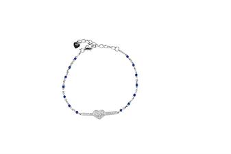 BRACCIALE BARRETTA CUORE ZIRCONI WHITE IN ARGENTO 925°/°° SMALTO