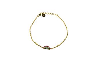 BRACCIALE ARCOBALENO DORATA IN ARGENTO 925°/°° ZIRCONI