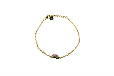 BRACCIALE ARCOBALENO DORATA IN ARGENTO 925°/°° ZIRCONI