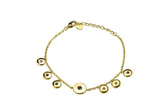 BRACCIALE ROUND DORATO IN ARGENTO 925°/°° E ZIRCONI