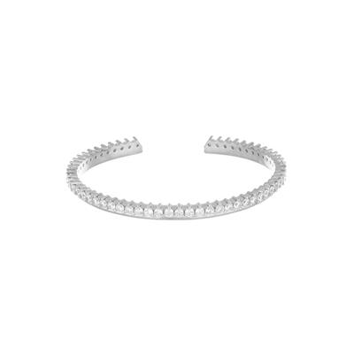 BRACCIALE MANETTA REGOLABILE RODIO ARGENTO 925°/°° 1FILO ZIRCONI