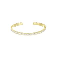 BRACCIALE MANETTA REGOLABILE DORATA ARGENTO 925°/°° 1FILO ZIRCONI