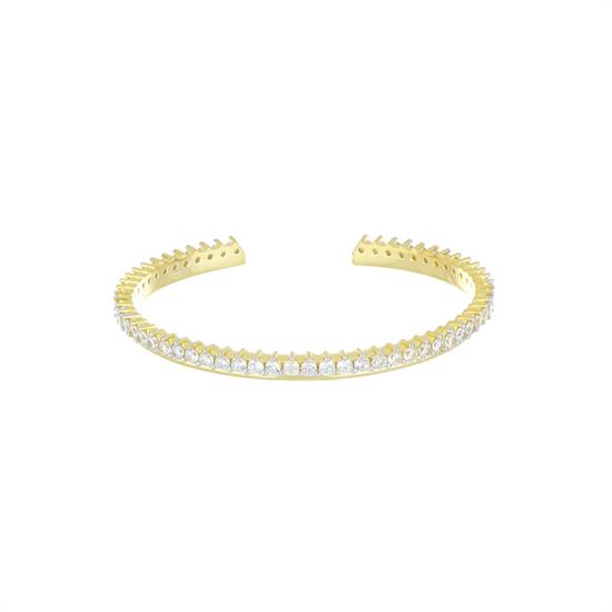 BRACCIALE MANETTA REGOLABILE DORATA ARGENTO 925°/°° 1FILO ZIRCONI