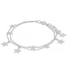 BRACCIALE CON STELLINE PENDENTI  IN ARGENTO 925°/°° ZK