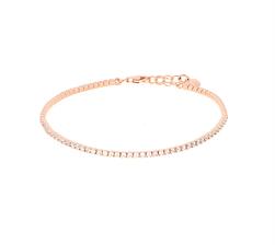 BRACCIALE TENNIS MORBIDO ROSE' IN ARGENTO 925°/°° ZIRCONI