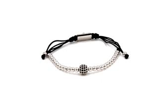 BRACCIALE BRASS SFERA ZIRCONATA E PALLINI